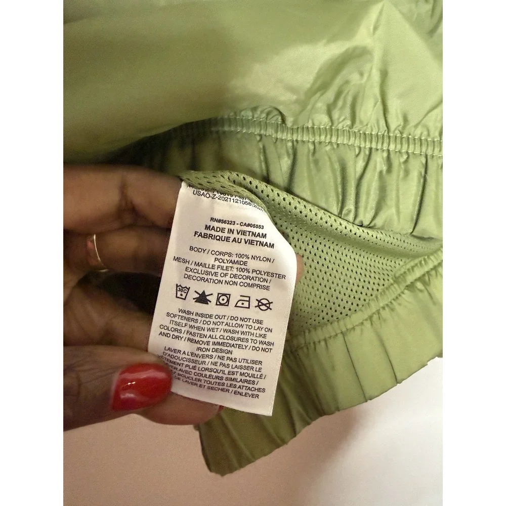 Nike Mens Nike Green Pullover Windbreaker Perf LIned Breathable Hood Size L